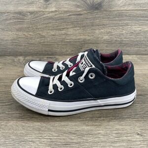 Converse Chuck Taylor All Star Madison Women 5 Black Pink Plaid Low Top Sneakers